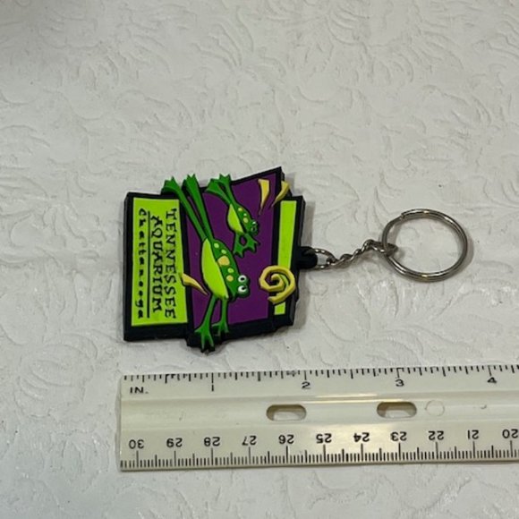 VTG Tennessee Aquarium Chattanooga Key Chain Ring Tether Loop Holder Frogs - Picture 4 of 4